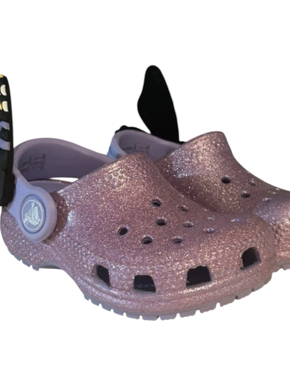 Butterfly toddler crocs size 5 toddler